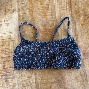 lululemon athletica Navy Multicolor Printed Strappy Sports Bra